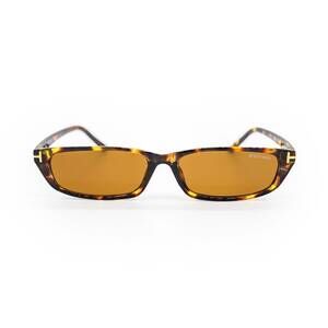 NEW FIFTH & NINTH lana slim rectangle sunglasses in torte